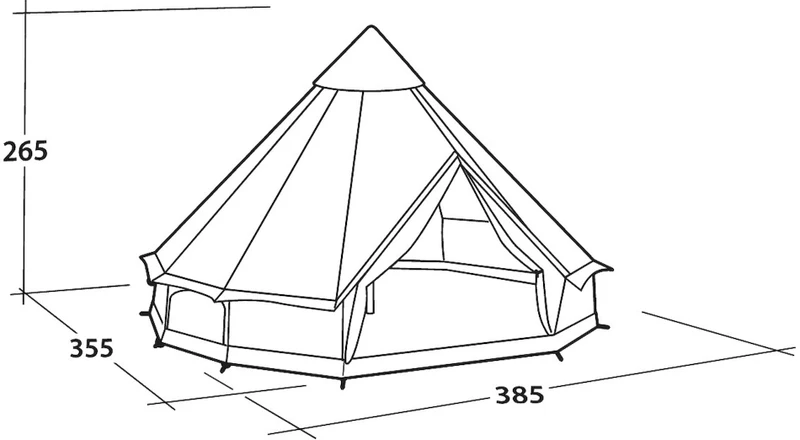 Easy Camp Moonlight Bell Tipi Familietent - 4/7 Persoons 2 Easy Camp Moonlight Bell Tipi Familietent - 4/7 Persoons - Afbeelding 2