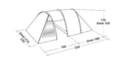 Easy Camp Galaxy 300 Rustic Green Tunneltent - 3 Personen -Bo-Camp || Intex || Outwell Verkoopwinkel 120390 galaxy 300 rustic green drawing perspective2