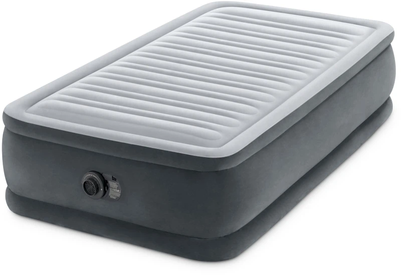 Intex Comfort Plush Hoog Luchtbed - Eenpersoons - Ingebouwde Elektrische Pomp 2 Intex Comfort Plush Hoog Luchtbed - Eenpersoons - Ingebouwde Elektrische Pomp - Afbeelding 2