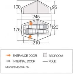 Vango F10 Helium UL 2 Ultralichte Trekking Tunneltent - 1/2 Persoons - Groen -Bo-Camp || Intex || Outwell Verkoopwinkel 1900 1783 f10 helium ul 2 1