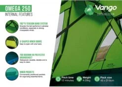 Vango Omega 250 Tunneltent - 2 Persoons - Groen -Bo-Camp || Intex || Outwell Verkoopwinkel 1900 1783 omega 250 8