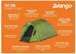 Vango Tay 200 Koepeltent - 2 Persoons - Groen 15 Vango Tay 200 Koepeltent - 2 Persoons - Groen -Bo-Camp || Intex || Outwell Verkoopwinkel 1900 1783 tay 200 2