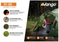 Vango Tay 300 Koepeltent - 3 Persoons - Groen 18 Vango Tay 300 Koepeltent - 3 Persoons - Groen -Bo-Camp || Intex || Outwell Verkoopwinkel 1900 1783 tay 300 4
