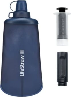 Lifestraw Peak Opvouwbare Waterfilter Fles - 650 Ml - Blauw -Bo-Camp || Intex || Outwell Verkoopwinkel 1900 1900 00104066 04