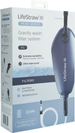 Lifestraw Peak Gravity Bag Waterfilter - 3 Liter - Blauw -Bo-Camp || Intex || Outwell Verkoopwinkel 1900 1900 00104070 06
