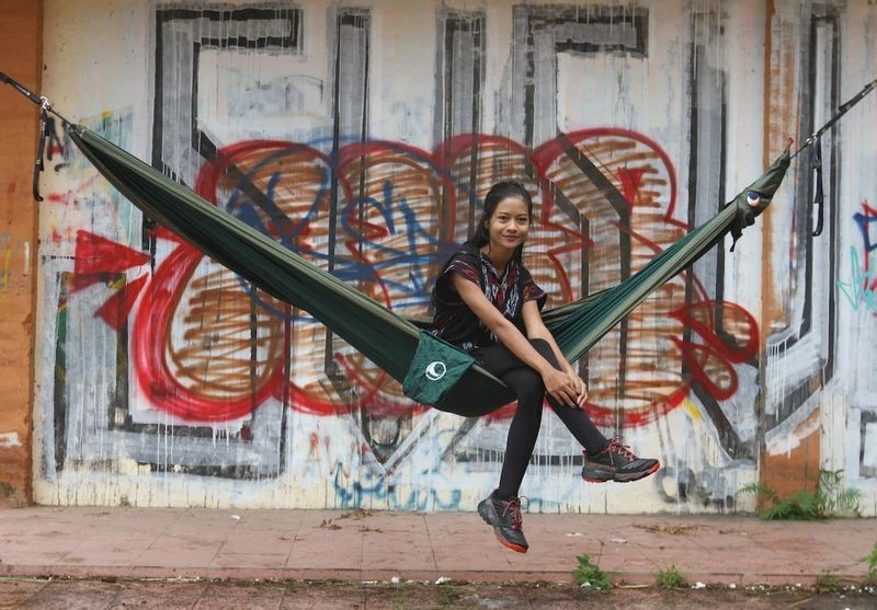 Ticket To The Moon Hangmat 2 Persoons Original Double - Army Green/Khaki 6 Ticket To The Moon Hangmat 2 Persoons Original Double - Army Green/Khaki - Afbeelding 6