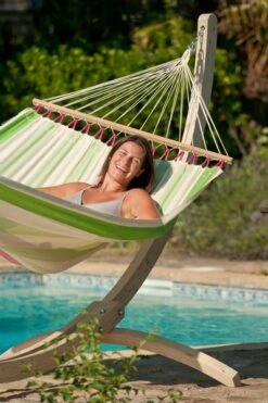La Siesta Colada 1 Persoons Hangmat - Kiwi -Bo-Camp || Intex || Outwell Verkoopwinkel 900 598 cor14 4 colada kiwi weather resistant double spreader bar hammock image 05