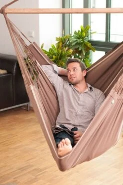 La Siesta Habana Hangstoel XL - Chocolate 9 La Siesta Habana Hangstoel XL - Chocolate -Bo-Camp || Intex || Outwell Verkoopwinkel 900 598 hal21 6 habana chocolate organic cotton lounger hammock chair image 05