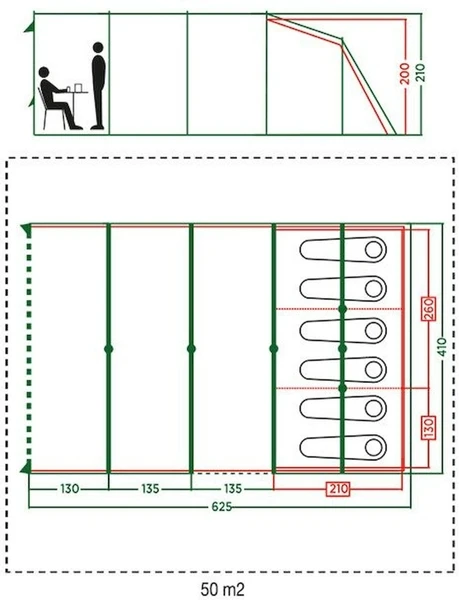 Coleman Meadowood Long Tunneltent - 6 Persoons 9 Coleman Meadowood Long Tunneltent - 6 Persoons - Afbeelding 9
