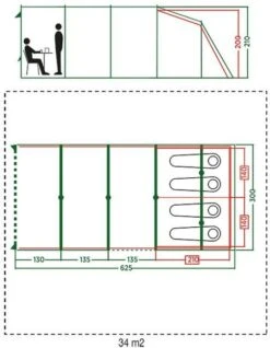 Coleman Vail Long Tunneltent - 4 Persoons -Bo-Camp || Intex || Outwell Verkoopwinkel 972 1900 coleman vail long tunneltent 4 persoons 4