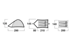 Husky Bizam Koepeltent - 2+ Persoons 19 Husky Bizam Koepeltent - 2+ Persoons -Bo-Camp || Intex || Outwell Verkoopwinkel bizam afmetingen