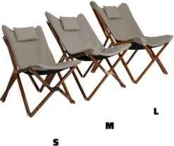 Bo-Camp Urban Outdoor Bloomsbury Vlinderstoel - Beige - M -Bo-Camp || Intex || Outwell Verkoopwinkel bo camp bloomsburry relaxstoel m beige 3 1