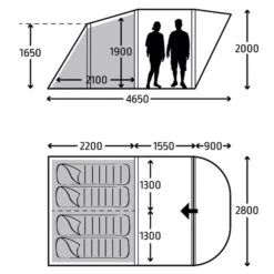 Kampa Brean 4 Air Opblaasbare Tunneltent - 4 Persoons 15 Kampa Brean 4 Air Opblaasbare Tunneltent - 4 Persoons -Bo-Camp || Intex || Outwell Verkoopwinkel brean4air
