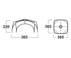 Husky Broof L Partytent -Bo-Camp || Intex || Outwell Verkoopwinkel broofl afmetingen