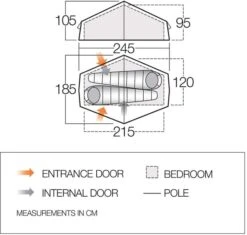 Vango Nevis 200 Tunneltent - 2 Persoons -Bo-Camp || Intex || Outwell Verkoopwinkel vango nevis 200 2