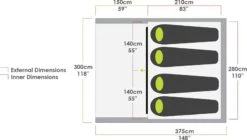 Zempire Evo TS Opblaasbare Tent - 4 Persoons -Bo-Camp || Intex || Outwell Verkoopwinkel zempire evo ts opblaasbare tent 7